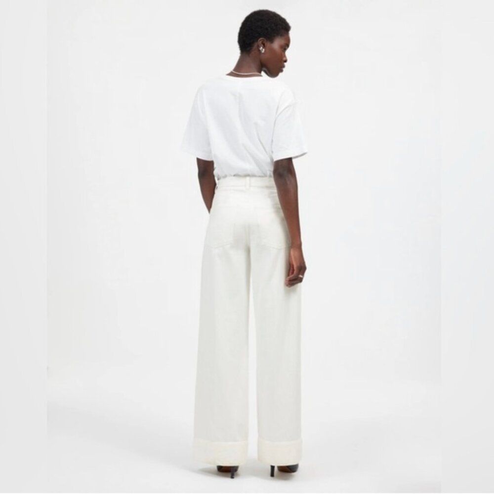 Madewell Super Wide Leg Jeans Size 26 White